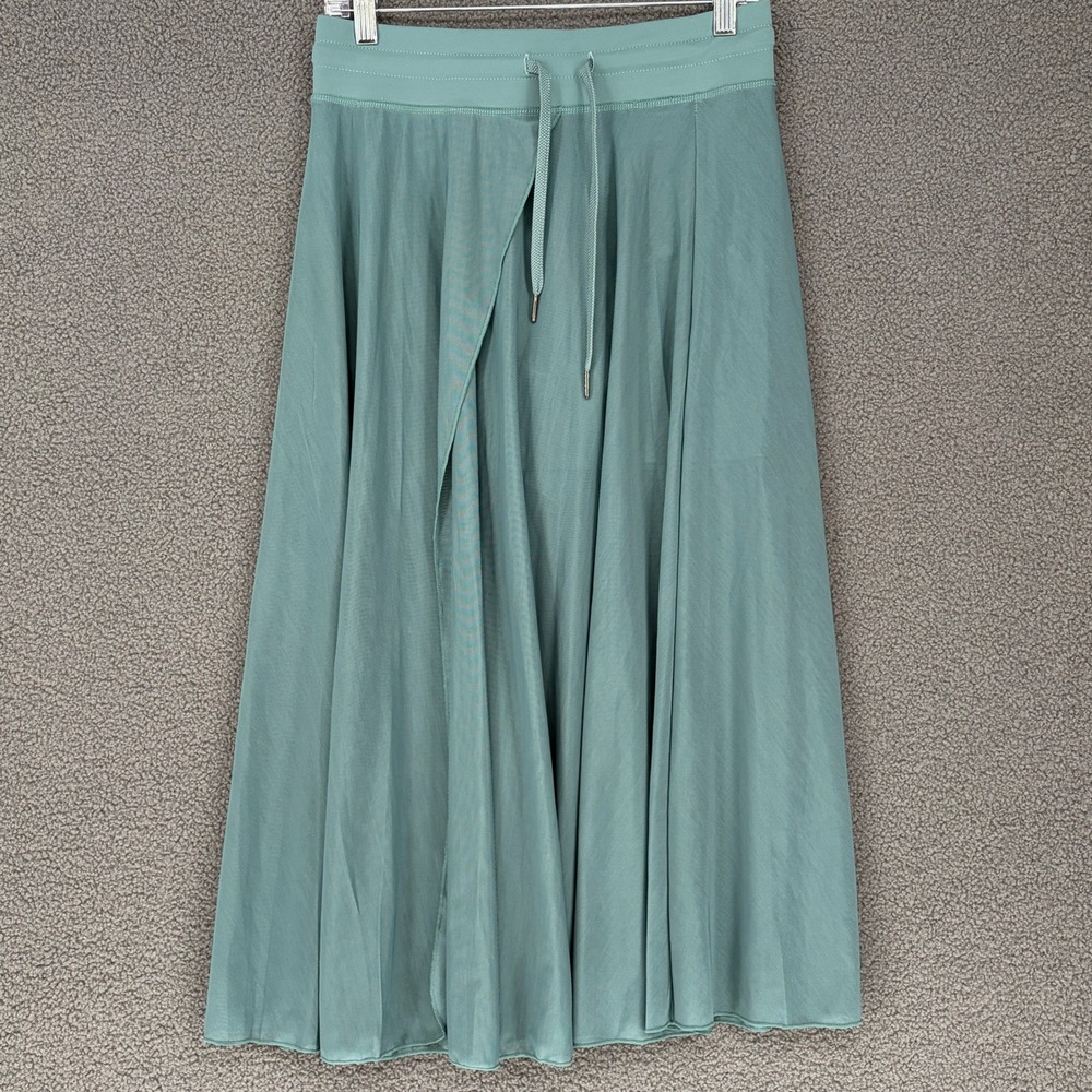 Halara Breezeful Seafoam Green High Waisted Midi Skirt Drawstring Mens Size M